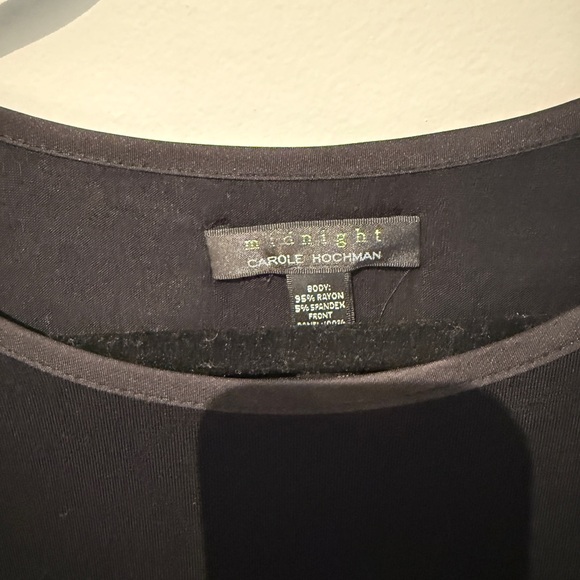 Midnight by Carole Hochman Black Lace Detail Long Sleeve Top - Picture 3 of 5